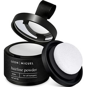 LEON MIGUEL Hair Line Powder - concealer/aanzetpoeder | haarverdichting en haaropvuller door Shadow Make-Up | waterdicht (WIT)