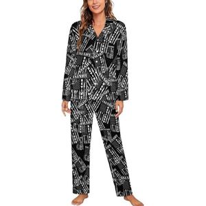 USA Navy Gepensioneerde Amerikaanse Vlag Lange Mouw Pyjama Sets Voor Vrouwen Klassieke Nachtkleding Nachtkleding Zachte Pjs Lounge Sets