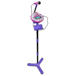 VTech Kidi SuperStar Light Show, karaoke-microfoon voor kinderen, lichteffecten, concert-effecten, sluit je MP3-speler aan, verstelbare microfoon max. 140 cm, Italiaanse taal, batterijen inbegrepen, 6