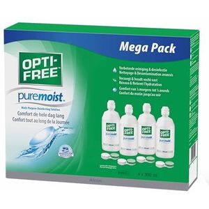 Opti-Free PureMoist Contactlensverzorgingsmiddelen voor zachte contactlenzen | 4 x 300 ml