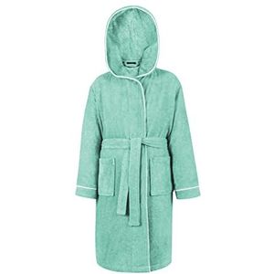 LAYNENBURG Premium Badjas kinderen & tieners met capuchon - 100% katoen - OEKO TEX Standard 100 - donzige badstof - Maat (170-176, Turquoise)