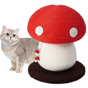 Paddenstoel kattenkrabber, Krabpaal voor kittens met mini-paddenstoel voor kattenoefeningen, Cat Paw-oefenkrabpaal voor binnenkrabben, bescherm uw meubels tegen kattenkrab Xiebro