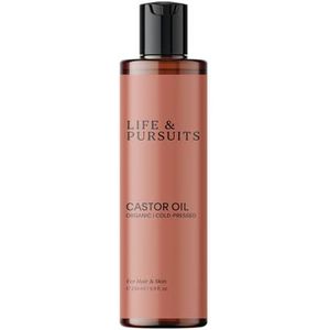 Biologische ricinusolie 200 ml, 100% zuiver, koudgeperst, hexaanvrij | Life & Pursuits Castor Oil voor huid, hoofdhuid en haar