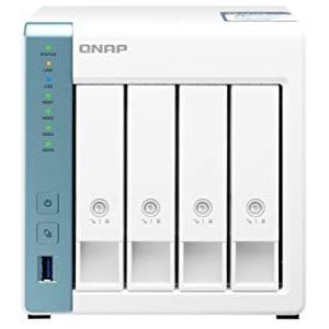 Qnap TS-431P3-2G 40TB 4 Bay Desktop NAS-oplossing, geïnstalleerd met 4 x 10TB Western Digital Red harde schijf