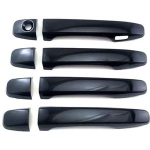 Zelfklevend Compatibel Met Voor Subaru WRX 2014-2020 Enkelgat 1-Slimme Deurgreepkom Carrosseriedecoratie Anti-Kras Modificatieaccessoires Krasbescherming(Bright black)