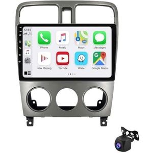 Android 12 autoradio 9"" Touchscreen Auto Stereo voor Subaru Forester 2002-2008 Ingebouwde Carplay Android Auto Ondersteunt WiFi GPS Bluetooth USB Stuurbediening/Mirror Link/achteruitrijcamera (Color