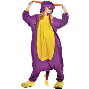 ZKomoL Pyjama, onesies, cosplay, volwassenen, uniseks, dieren, Halloween, kostuum, jurk, loungewear, tijgerpatroon, Draak, L