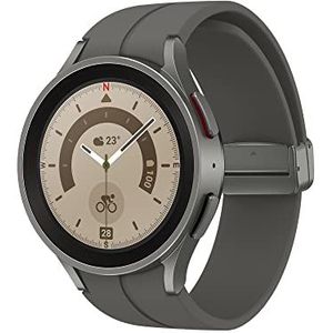 Samsung Galaxy Watch5 Pro Bluetooth 45 mm Smartwatch, Wellness-Tracker, Fitness-Tracker, Akku mit langer Lebensdauer, Gray Titanium [Italienische Version]