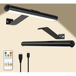 Draadloze wandlamp met afstandsbediening, set van 2 drahtloses met led-display, oplaadbaar op batterijen, geschikt voor schilderwerk met afstandsbediening om te schilderen met helderheid-dimbare