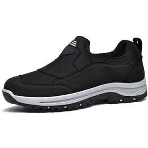 Outdoor Wandelschoenen, Outdoor Maat Zachte Bodem Lichtgewicht Herenschoenen Wandelschoenen Een Voet Stijgbeugel Luie Schoenen(Noir,43 EU)