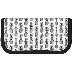 gopoo Ananas Fruit Patroon Leuke Canvas Potlood Pouch - Georganiseerde Opslag voor Reizen & Dagelijks Gebruik Etui, Make-up Pouch