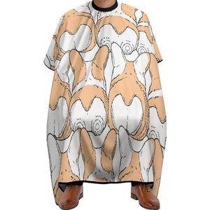 Salon Cape Welsh Corgi Butt Kapper Cape Verstelbare Kapper Cape Professionele Kappers Cape Voor Herbruikbare Thuis Kapper Accessoires 140x168cm