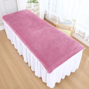 Pink/c(n),190x90cm,LDLCYCN Massage Beddengoed Microfiber Beauty Beddeksel Spa Massage Tafel Gezicht Handdoek Voor Salon Spa Therapeut Badlaken Handdoek Massage Beddeksel Machine Wasbaar