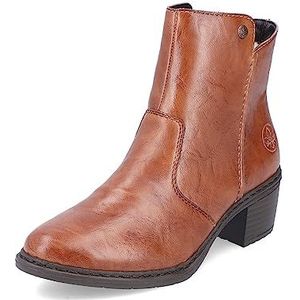 Rieker DAMES Enkellaarzen 70161, Vrouwen Enkellaarzen,laarzen,laars,halve laars,bootie,hoog,Bruin (braun / 24),39 EU / 6 UK