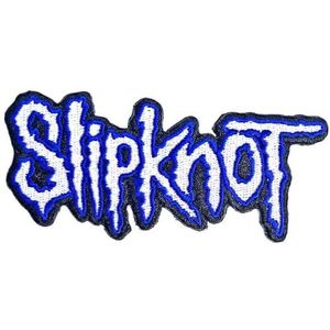 Slipknot - Cut-Out Logo Blue Border [WOVEN PATCH]