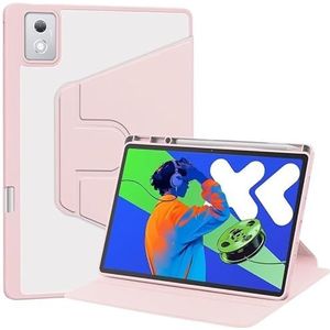 Tablet Case Geschikt for Lenovo Xiaoxin Pad Pro 12.7inch 2025 TB-375FC TB-373FU 360 Roterende Acryl Cover(Pink)