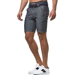 INDICODE Heren Bryant Chino Shorts | Chino korte broek met 4 zakken Navy XL