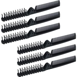 6Pcs Draagbare Reizen Haar Kam Borstel Opvouwbare Massage Haar Kam Anti-Statische Styling Kits Vouwen Haar Kammen Kappers Gereedschap