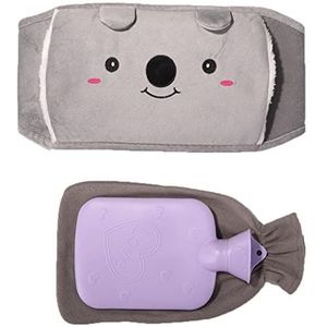 Mini warm water bottlehot, warmwaterkruik 3 stks/set warmwaterkruik zak met warme pluche taille cover riem voor artritis therapie voor hand taille nek schouder winter warmer (maat : roze) (Maat: paars