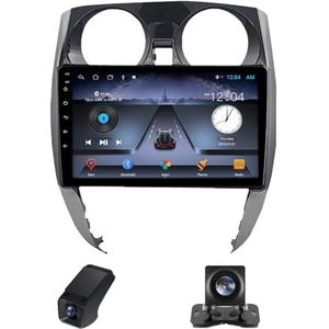 Autoradio geldt voor Nissan Note 2 E12 2012-2021,9 inch Touchscreen Navi met Wireless Carplay Android Auto 2 DIN Radio Android Bluetooth WiFi+Achteruitrijcamera/Stuurwielbediening(X1)