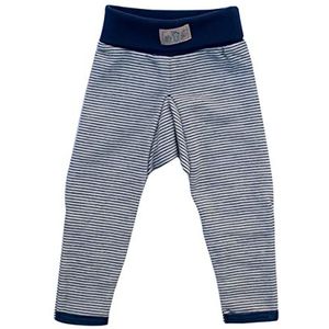 Lilano, Merino babybroek navelband met omslag, 70% wol (bio), 30% zijde, 210 g/m², blauw/naturel., 86 cm