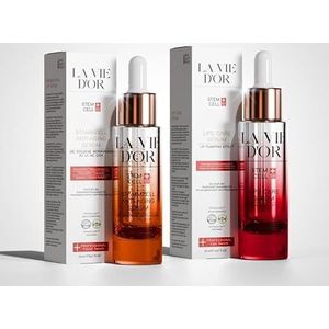 LaVieDor Duo-set, anti-aging serum & lippenverzorging met plumping-effect, veganistisch, parfumvrij, stamceltechnologie & exosomencomplex, lippenplumper