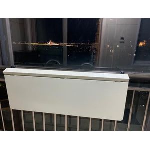 FZDZ Outdoor opvouwbare bijzettafel balkon inklapbare reling tafel verstelbare aan de muur gemonteerde bijzettafel opvouwbaar balkon terras tafel tillen balkon tafel (B,120 * 40 cm (47,2 * 15,7 inch)