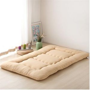 Kingsize Matrastopper, Opvouwbare Matras, Tatami Futon-matras, Vloerslaapmat, Verdikte Matras For Studentenslaapzalen, Enkele En Dubbele Campingmatras (Color : Beige, Size : 180 * 220CM_10CM)