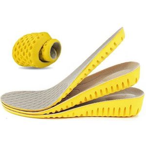 1 Paar Zachte Ademende Hoogte Verhogen Inlegzolen Elastische Schokabsorberende Volledige Inlegzolen Schoen Kussen Pads Honingraat Orthotische Vervanging Inserts voor Mannen en Vrouwen (2,5 cm Hoogte)