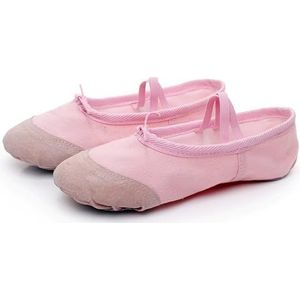 LHSJYG Balletschoenen professioneel canvas zachte zool meisjes balletschoenen kinderen dans slippers ballet dans vrouwelijke ballet yoga gym danspraktijk schoenen (roze, 35)