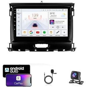 9 Inch Autoradio Compatibel voor Ranger Raptor 2016-2019 met GPS Navigatie CarPlay Android Auto Acht-Core 4G Bluetooth WiFi MirrorLink Stuurwiel Afstandsbediening(T6 8 Core 4G+Wifi 8G+128G)