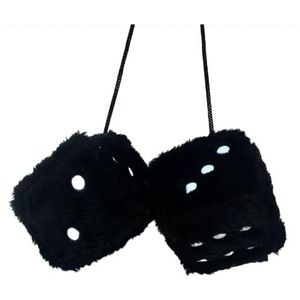 Car Dice | Achteruitkijkspiegel pluche dobbelstenen | donzige bedel