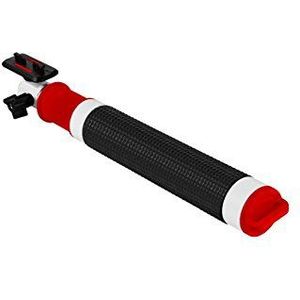 TomTom Selfie Stick (geavanceerde kijkhoek, eenvoudige smartphone-bevestiging, opnames uit vogelperspectief) zwart/rood