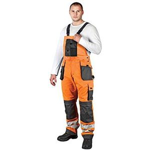 Leber&Hollman LH-FMNX-B_PSB58 Beschermende tuinbroek, oranje-grijs-zwart, maat 58