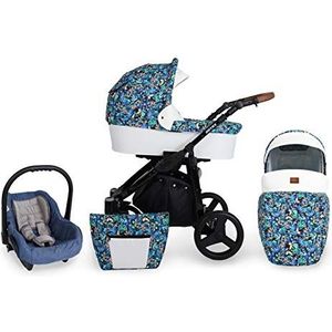 SaintBaby Stroller Ro-Tax Black Alu 2in1 3in1 Isofix babyzitje combi kinderwagen buggy Blue 04 3in1 met autostoeltje