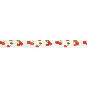 10 Yard 5/8"" 15mm Uil Leopard Rose Flower Cherry Print Foldover Elastic Spandex Band Dress Naaien Trim-Cherry