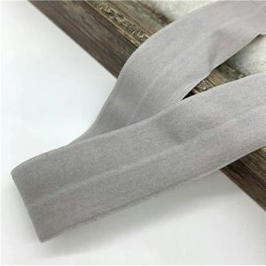 10/15/20/25mm 5 yards grijs elastisch lint vouw over spandex elastiek voor naaien kant taille band kleding accessoire-08-2 yards