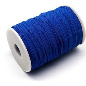 100 yards 3,0 mm kleur elastische band nylon siliconen elastische rubberen band thuis DIY kant decoratieve naairiem kledingaccessoires-donkerblauw 3,0 mm 100y
