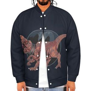 Dinosaurus T Rex Grappige Mannen Baseball Jacket Gedrukt Jas Zachte Sweatshirt Voor Lente Herfst