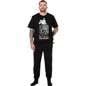 Peaky Blinders pyjama voor heren | Karakter Loungebroek en T-Shirt Zwart PJ Set | In opdracht van de Peaky Blinders | Nachtkleding Cadeaus voor hem Fan Merchandise