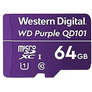 Western Digital WD Purple SC QD101 64 GB microSDXC Ultra Endurance, snelheidsklasse 10, UHS-snelheidsklasse 1 U1