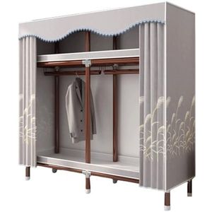 Opvouwbare Garderobekast Stalen Kledingkast 85 cm / 110 cm / 135 cm Draagbare Garderobe Voor Slaapkamer Hangende Verwijderbare Kast