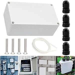 Youmile elektronische projectdoos 200 x 120 x 56 mm waterdichte IP65 ABS kunststof aansluitkast voor buitenaansluiting + PG7 kabelwartel