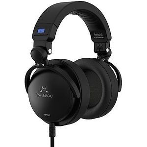 SoundMAGIC HP151 Over Ear hoofdtelefoon met snoer hifi stereo hoofdtelefoon voor audiofielen, ruisonderdrukkende, opvouwbare hoofdtelefoon met afneembare snoeren zwart