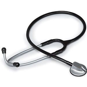 Fonendoscoop volwassenen met anatomische kop plat zwart.