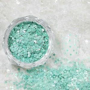 1mm Mini sprankelende ster nagel glitter sprankelende pentagram nageldecoratie nagelsalon ontwerp leuke accessoires doe-het-zelf nagelkunst ontwerp-groen