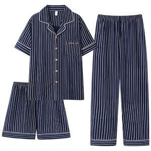 Premium pyjama's for heren, groot en lang, Home Essentials, zachte stretch loungeset, ademend, elastische taille, nachtkleding, ontspannende thuiskantoorkleding, comfortabele outfit for de hele dag(FB