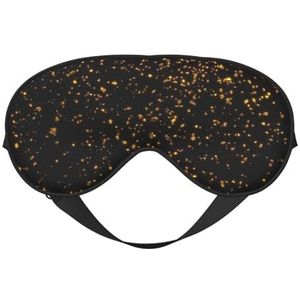 Zwart en goud behang print zacht oogmasker voor vrouwen mannen comfortabel met verstelbare riem voor reizen yoga dutje shift werk