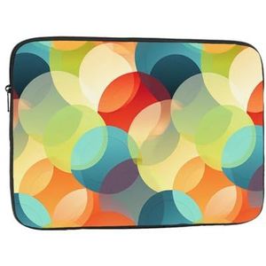 Kleurrijke Retro Abstracte Print Laptop Sleeve Shockproof Laptop Case 12 Inch Duurzaam Laptop Tas Computer Cover voor de meeste Computers