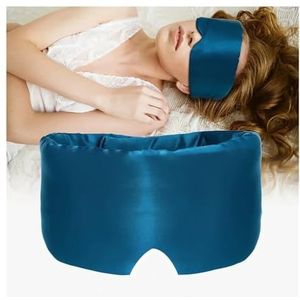 2 stuks moerbeizijde slaapmasker ooglapje blokkerende licht oogmasker oogmasker oogschaduw zacht gewatteerd reishulpmiddel voor slaap patch voor slaap (blauw)